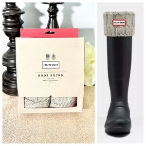 NWT Hunter Cable Knit Cuff Tall Boot Socks